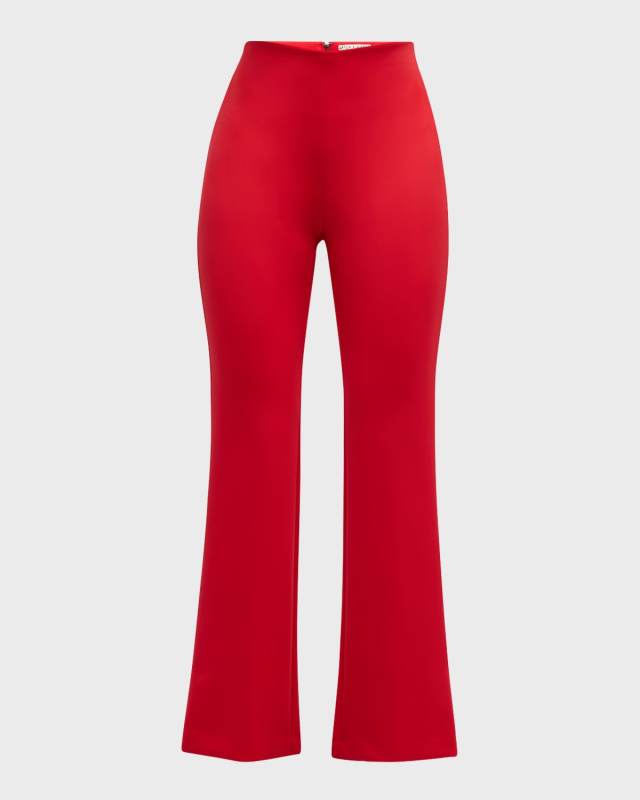 High-Rise Cropped Bootcut Pants